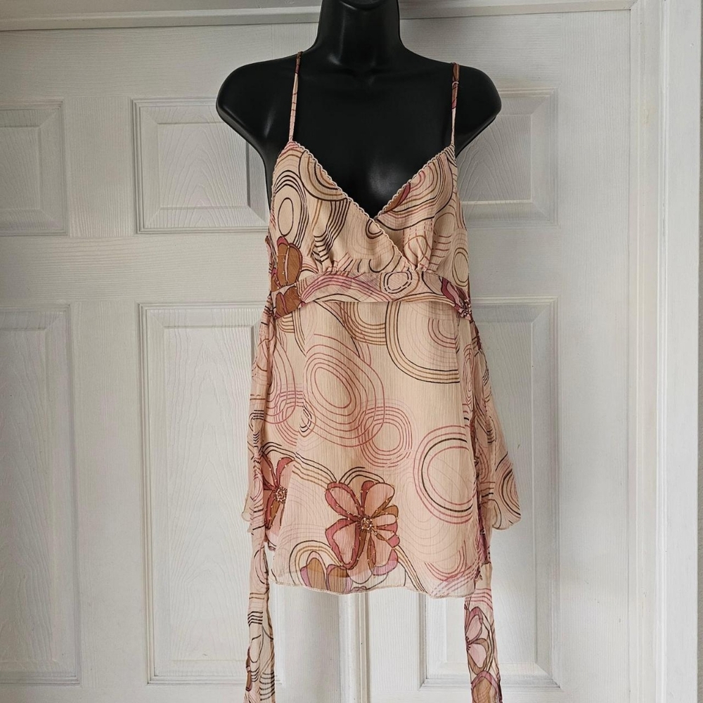 Vintage y2k 2000s beaded babydoll coquette fairy blouse - Picture 2 of 5